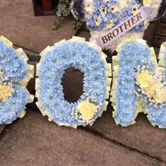 Coloured Floral letters
