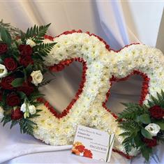 Double open heart tribute 