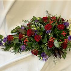 Red &amp; purple single ended spray 